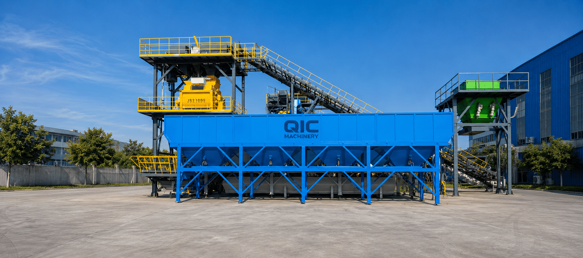 aggregate batching machine system