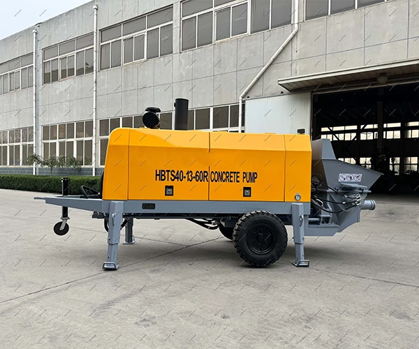 Diesel trailer-mounted concrete pump models with 20 to 80 cubic meter per hour output